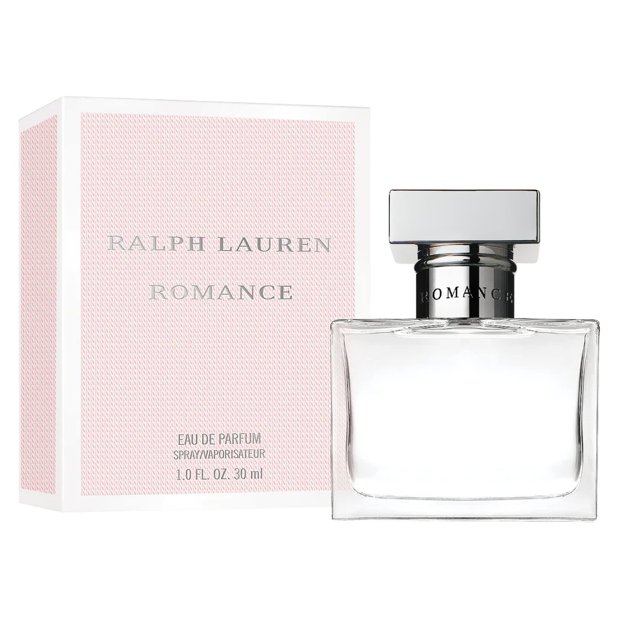 Ralph Lauren Romance glass bottle on display emphasizes timeless luxury