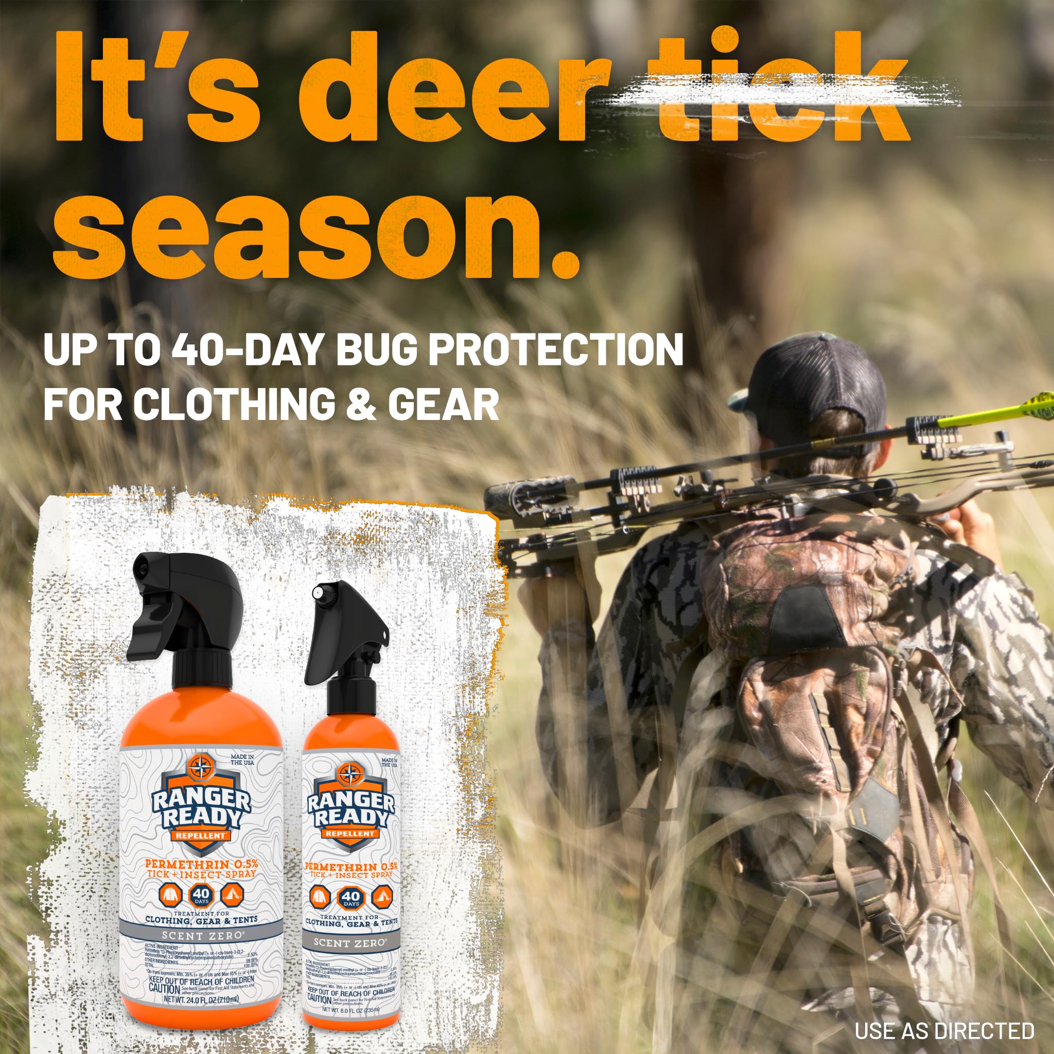 Ranger Ready Permethrin spray on pants and shirts for outdoor protection