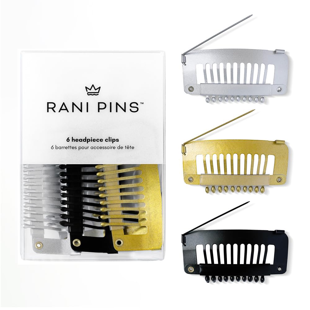 Rani Pins premium dupatta clip in black securely holds your headwear in place