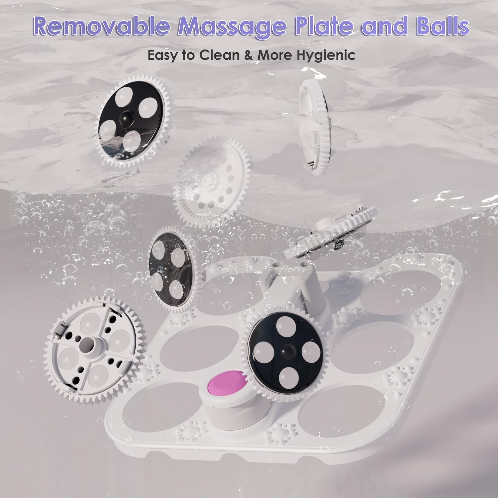 Ranjova foot spa 3D Tai Chi massage balls simulate acupressure points