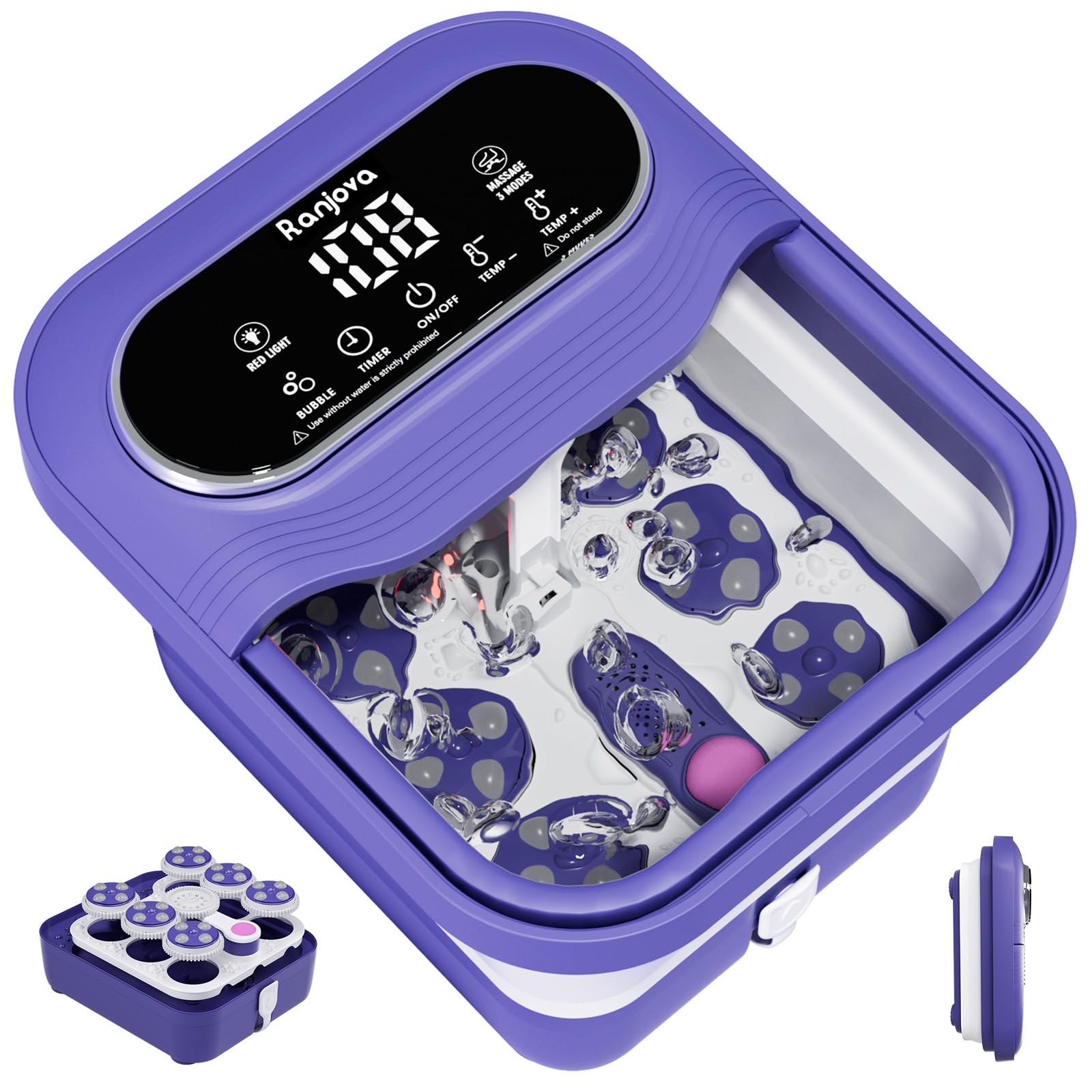 Ranjova foot spa tub with automatic rotary massage for soothing feet.