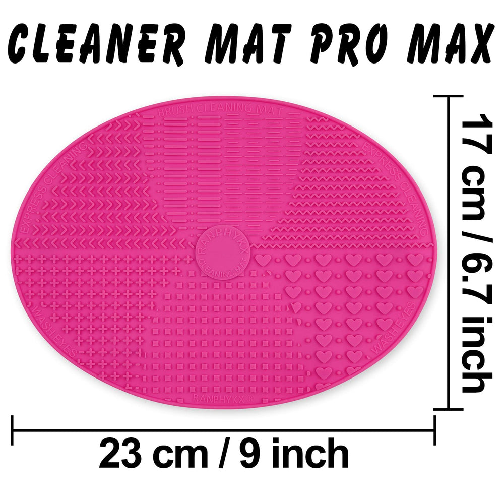 Ranphykx silicone cleaning mat textures showing 7-thread design for versatile brushes