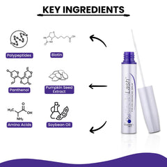 RapidLash packaging front showing 3 mL size and clean formula