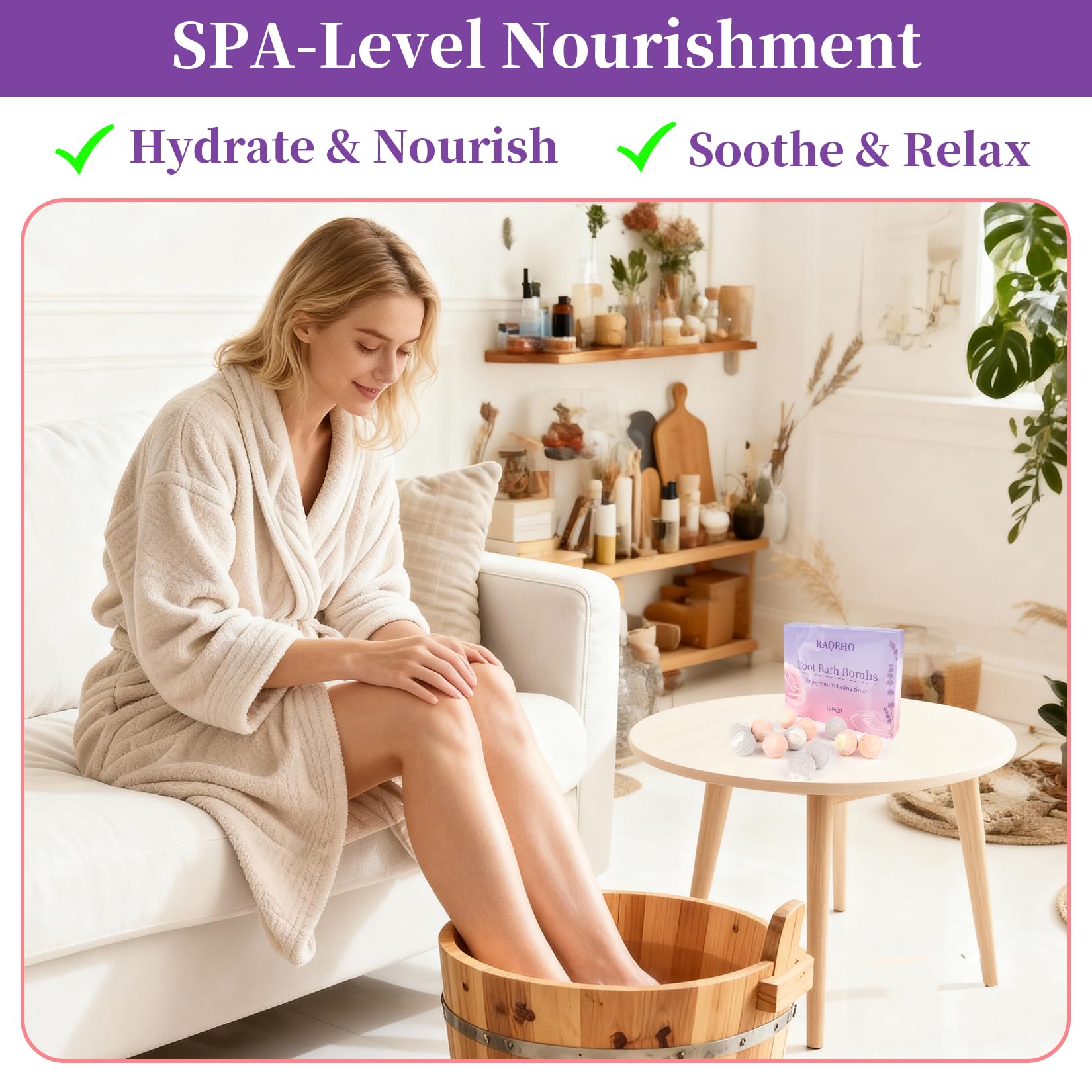 RAQEHO individually wrapped bombs for portable spa sessions anytime.