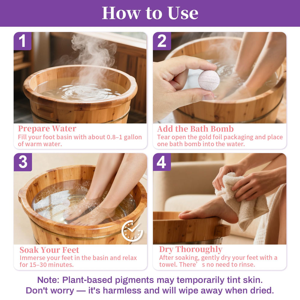 RAQEHO lavender scent close up emphasizes relaxing foot soak experience.
