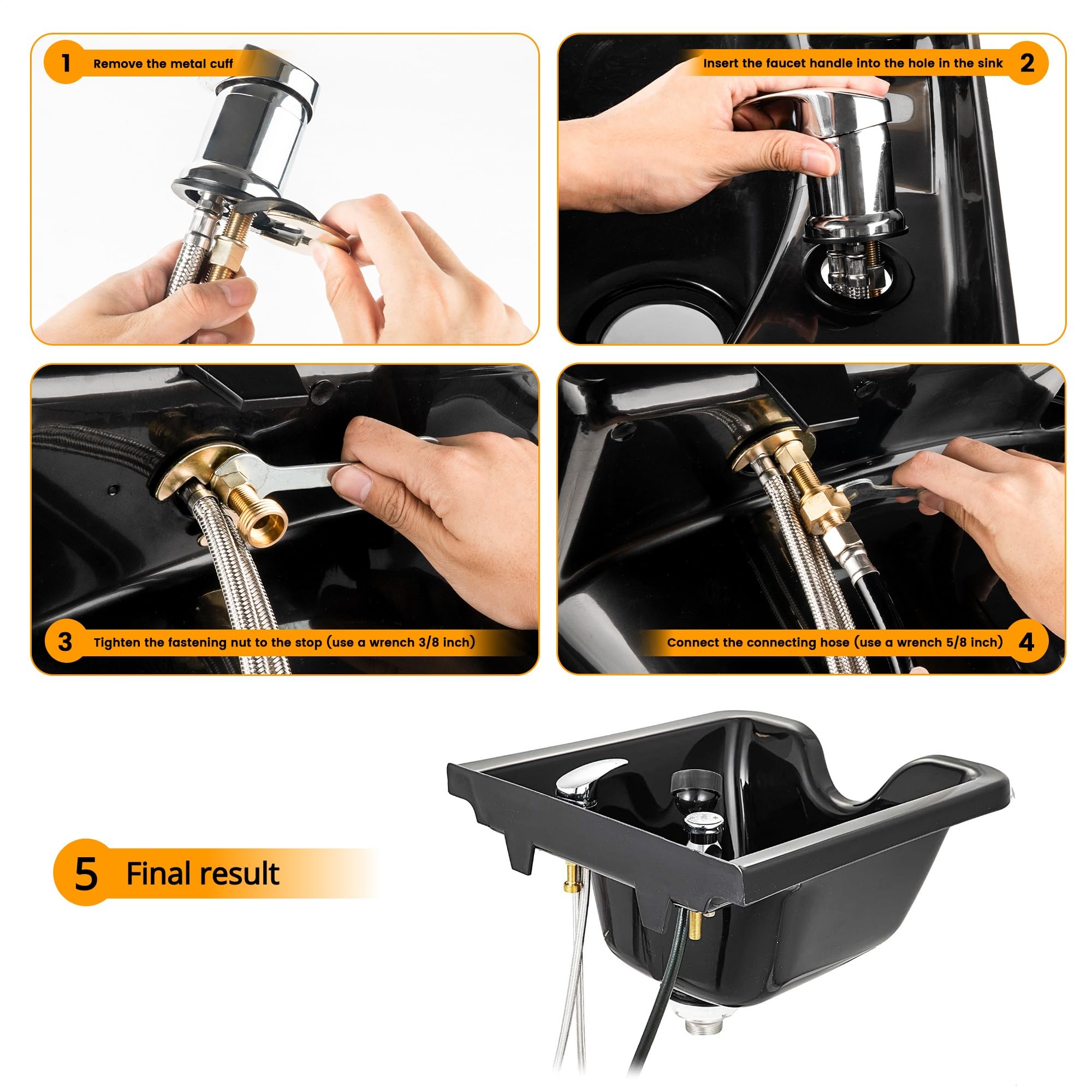 RARELEMON vacuum breaker chrome ensuring safe, steady operation during rinsing