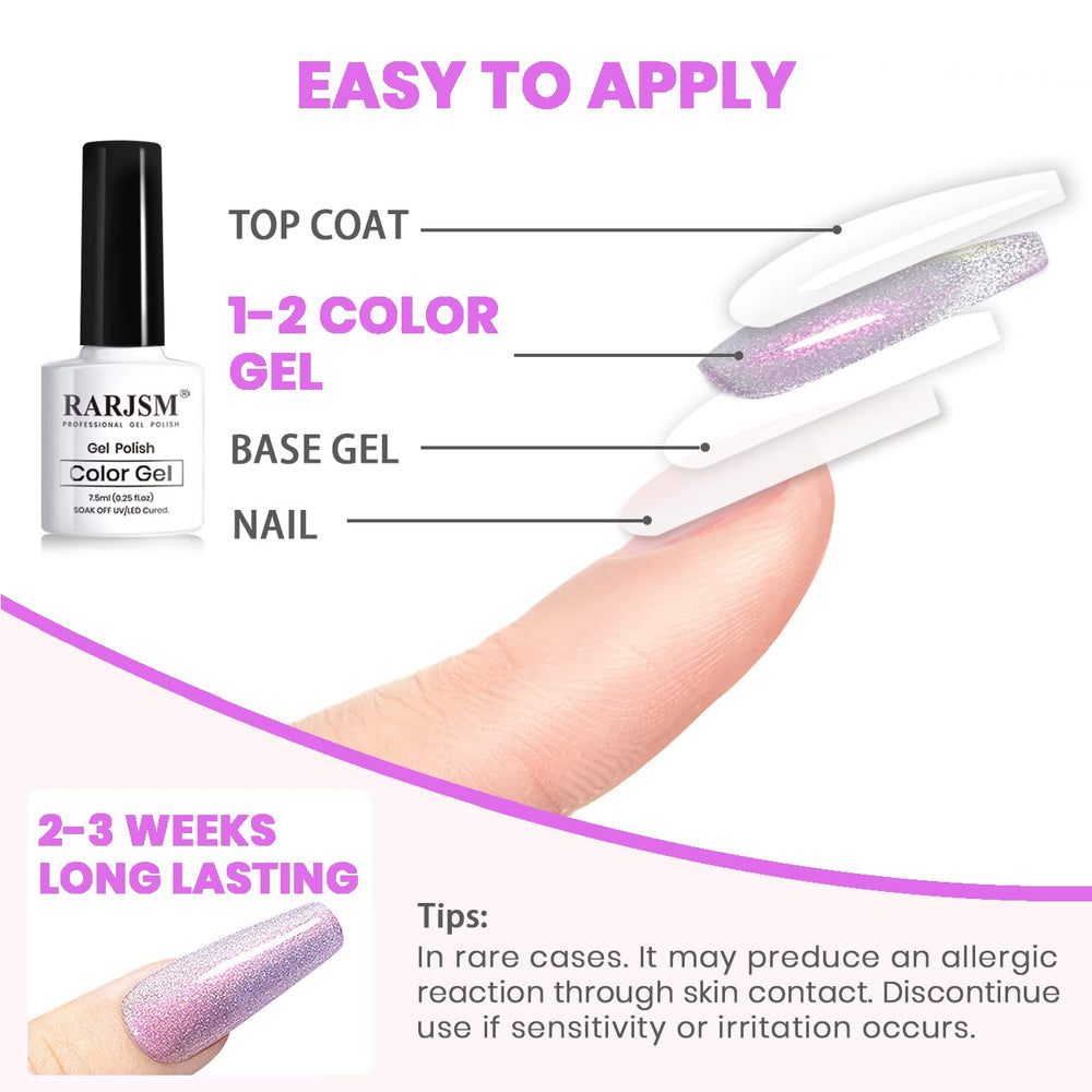 RARJSM Aurora Cloud Ice polish features translucent hues for soft overlays and layering.