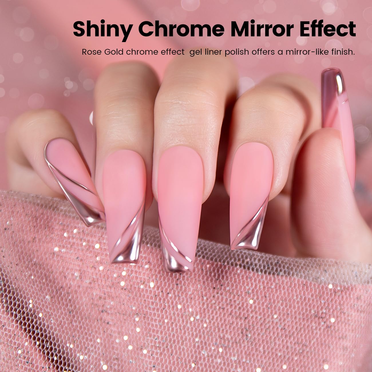 RARJSM chrome mirror finish on nails catching light beautifully