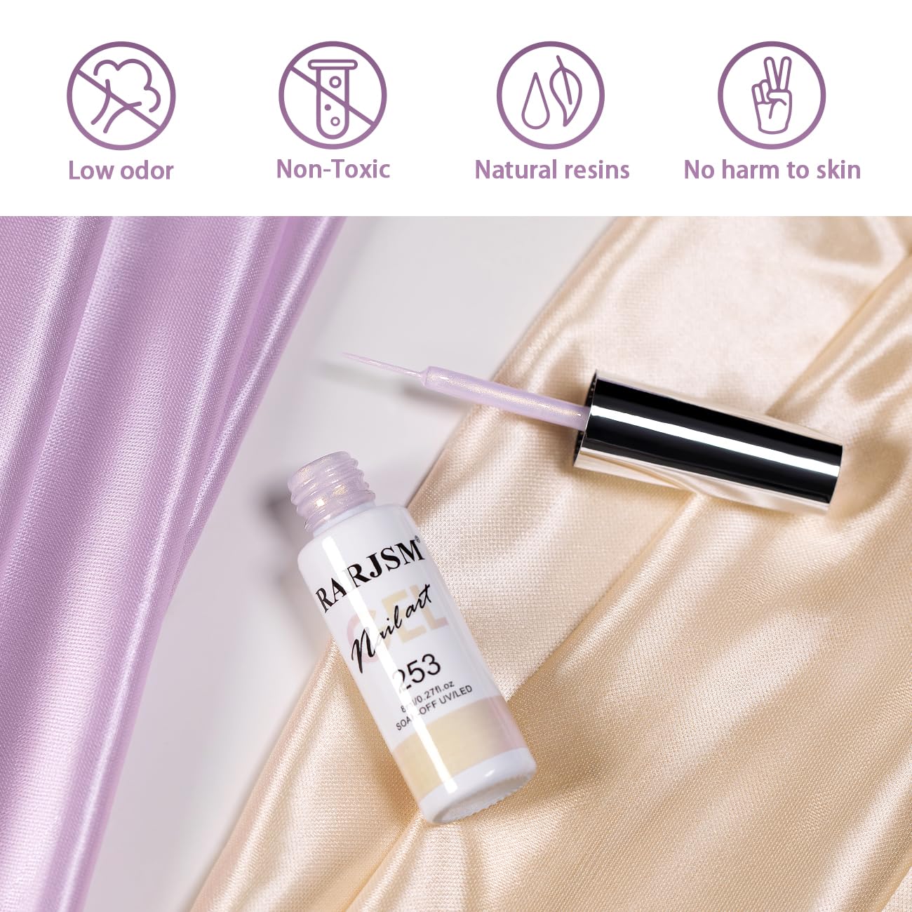 RARJSM delineador de gel con efecto concha y remolino para diseños modernos y brillantes.