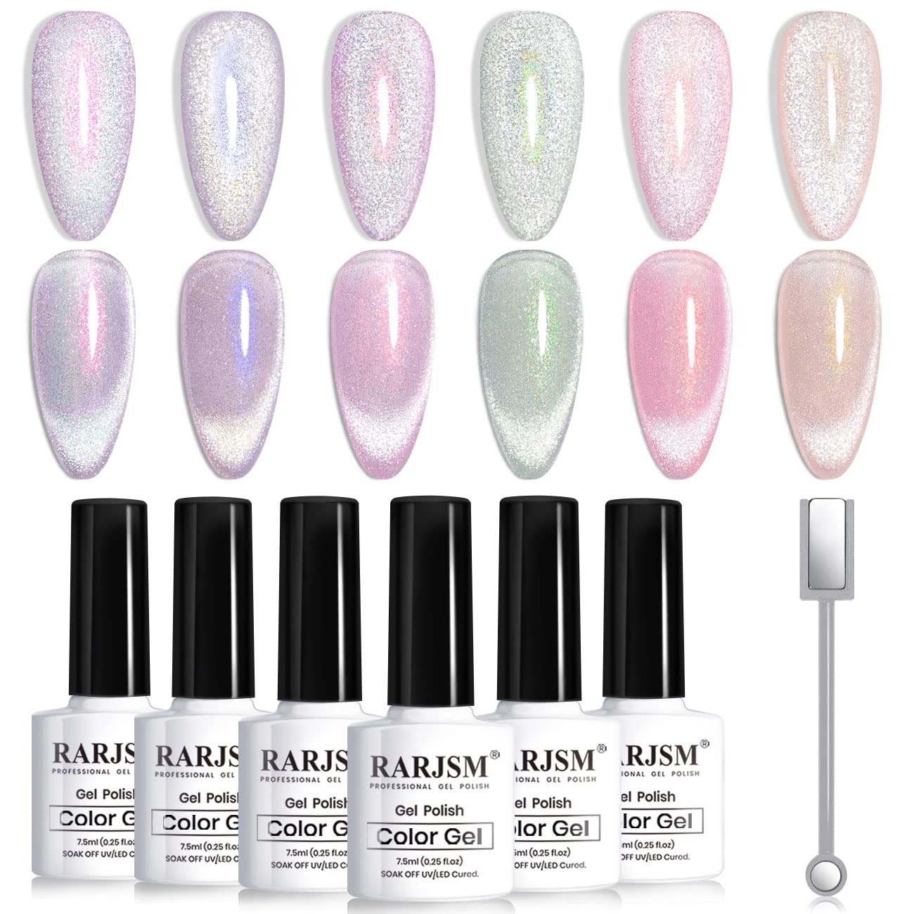 RARJSM es esmalte gel ojo de gato, acabado terciopelo para uso diario.