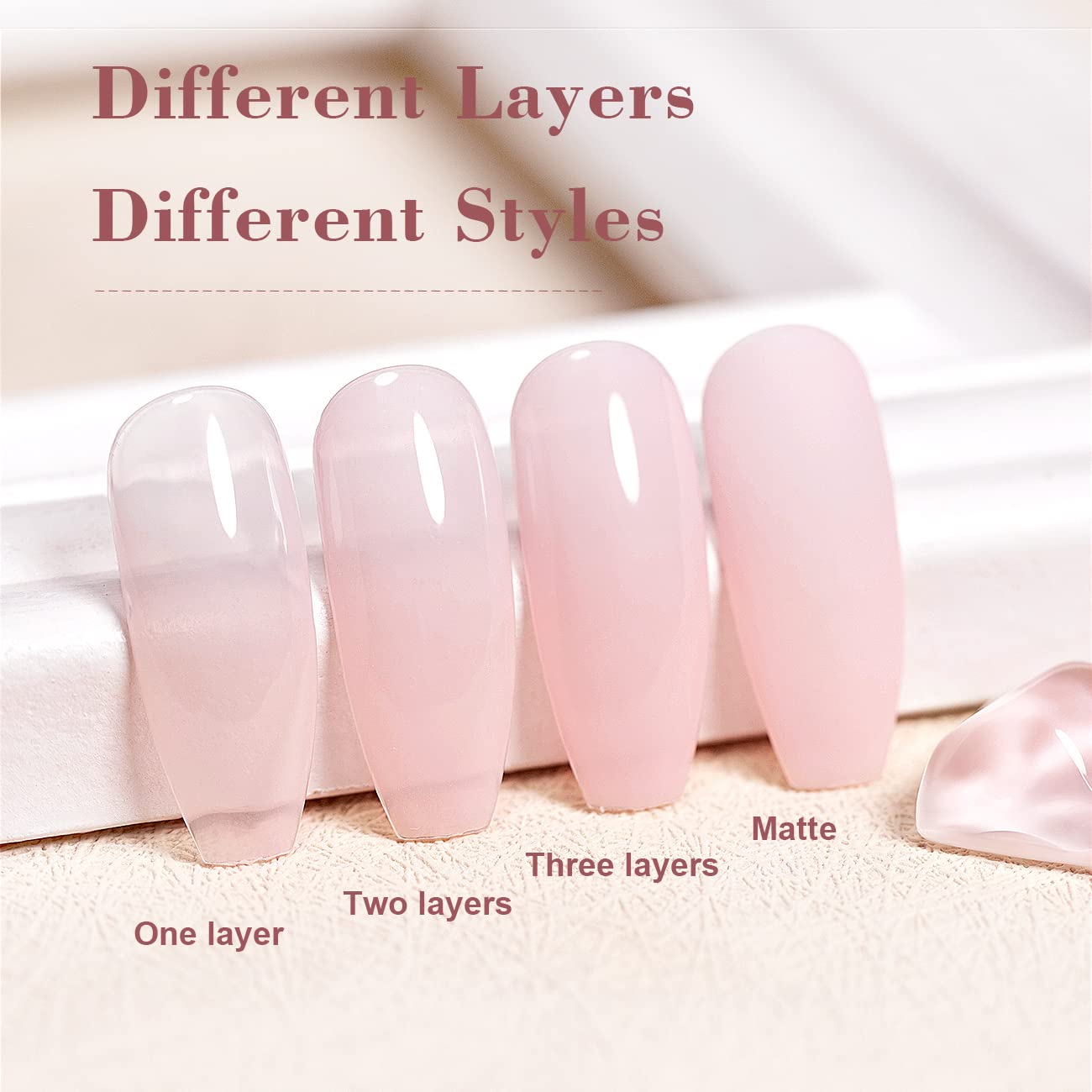 RARJSM layered nude pink application highlight multiple opacity options