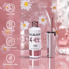 RARJSM rose gold liner brush close-up showing precise stroke control