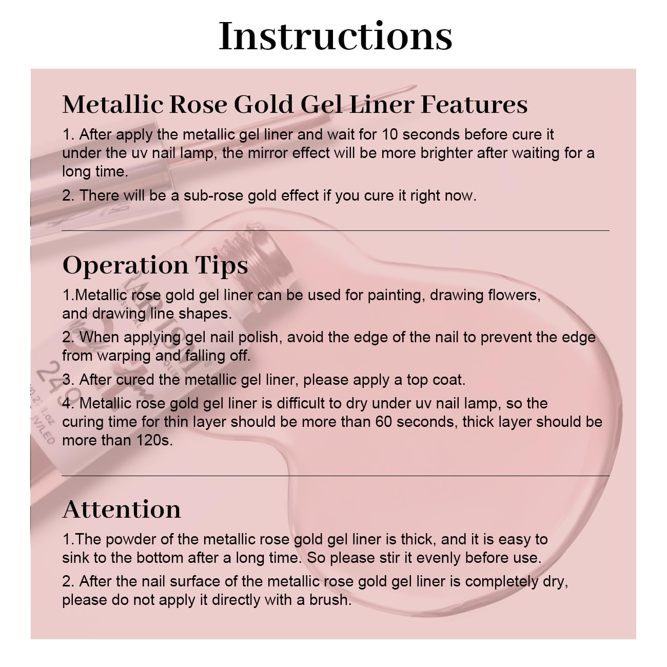 RARJSM built-in thin brush aiding easy at-home manicure