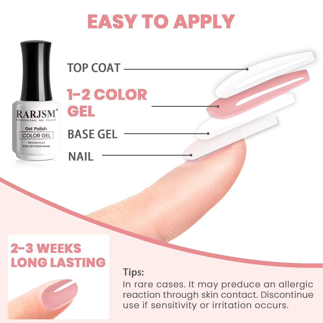 RARJSM Nude Gel Polish being cured under LED lamp for quick setting