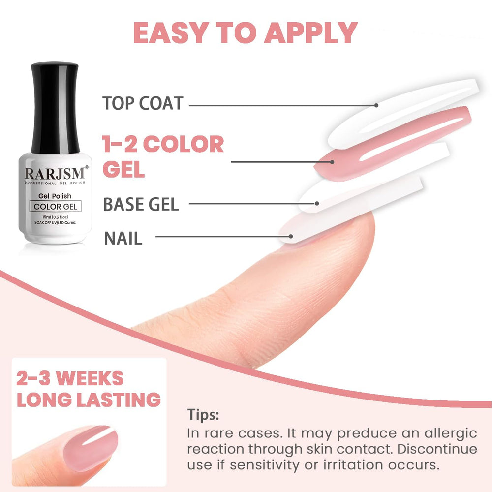 RARJSM Nude Gel Polish being cured under LED lamp for quick setting