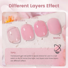 RARJSM nude jelly gel nail polish 15ml bottle ready for home manicure