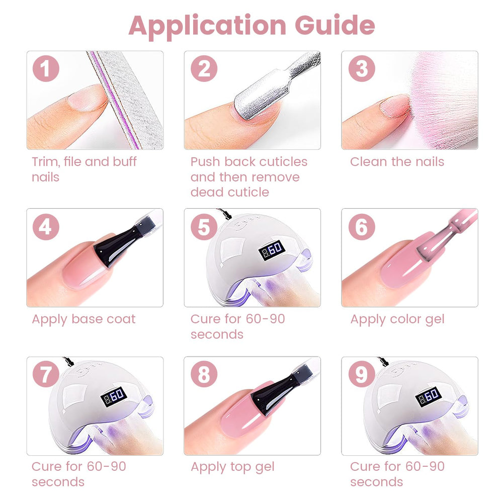RARJSM nude jelly gel nail polish home manicure setup for DIY salon quality
