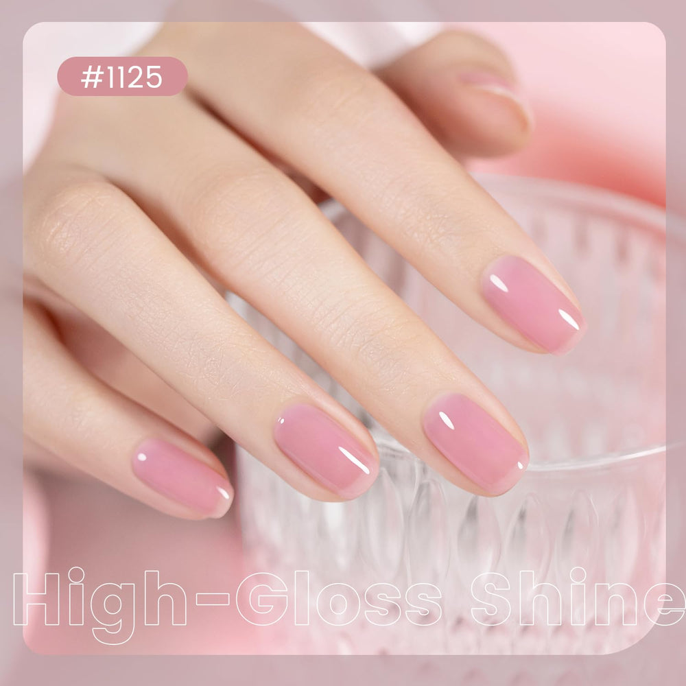 RARJSM nude jelly gel nail polish neutral skin tone versatile nude look