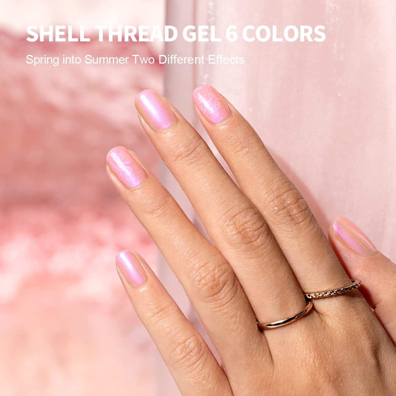 RARJSM pearl gel polish purple-gold light—aurora shine from different angles.