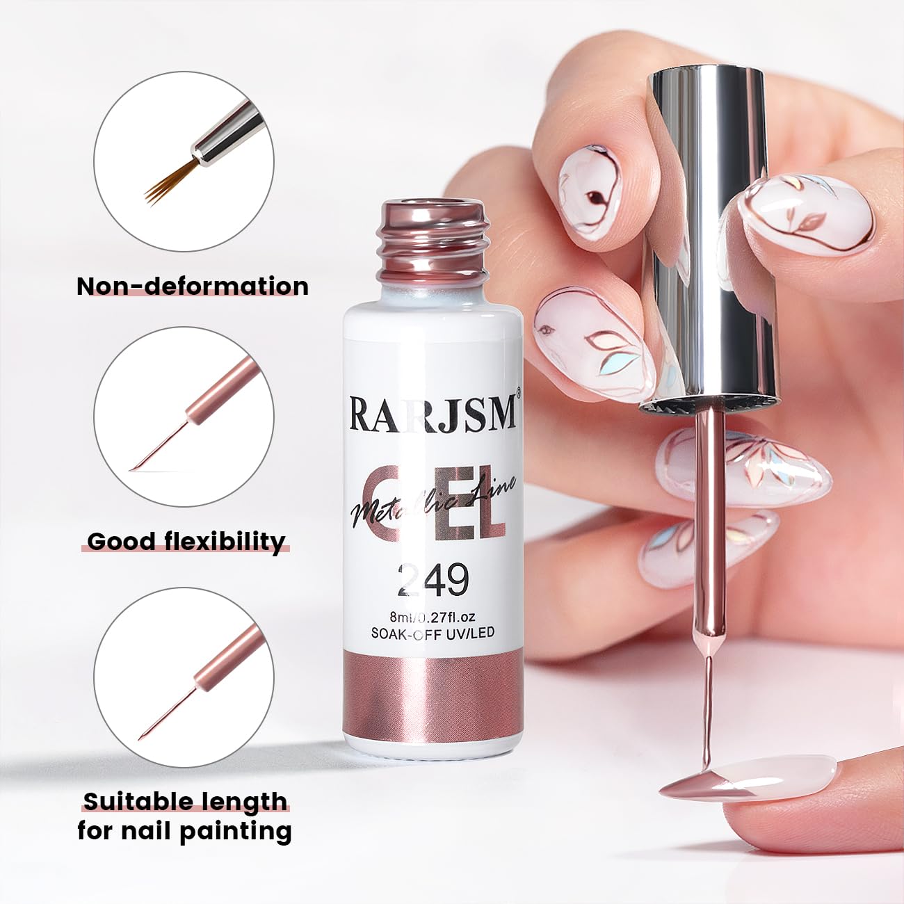 RARJSM minimalist rose gold design detail for versatile patterns