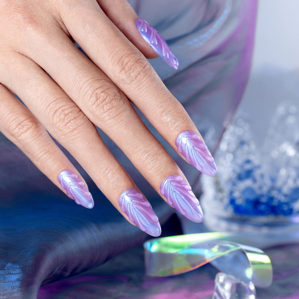 RARJSM shell-thread gel nail art—unique shell effect and texture.