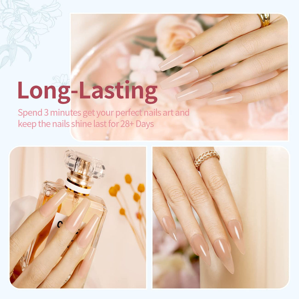 RARJSM skin-tone nude gel polish bottle that enhances natural nails.