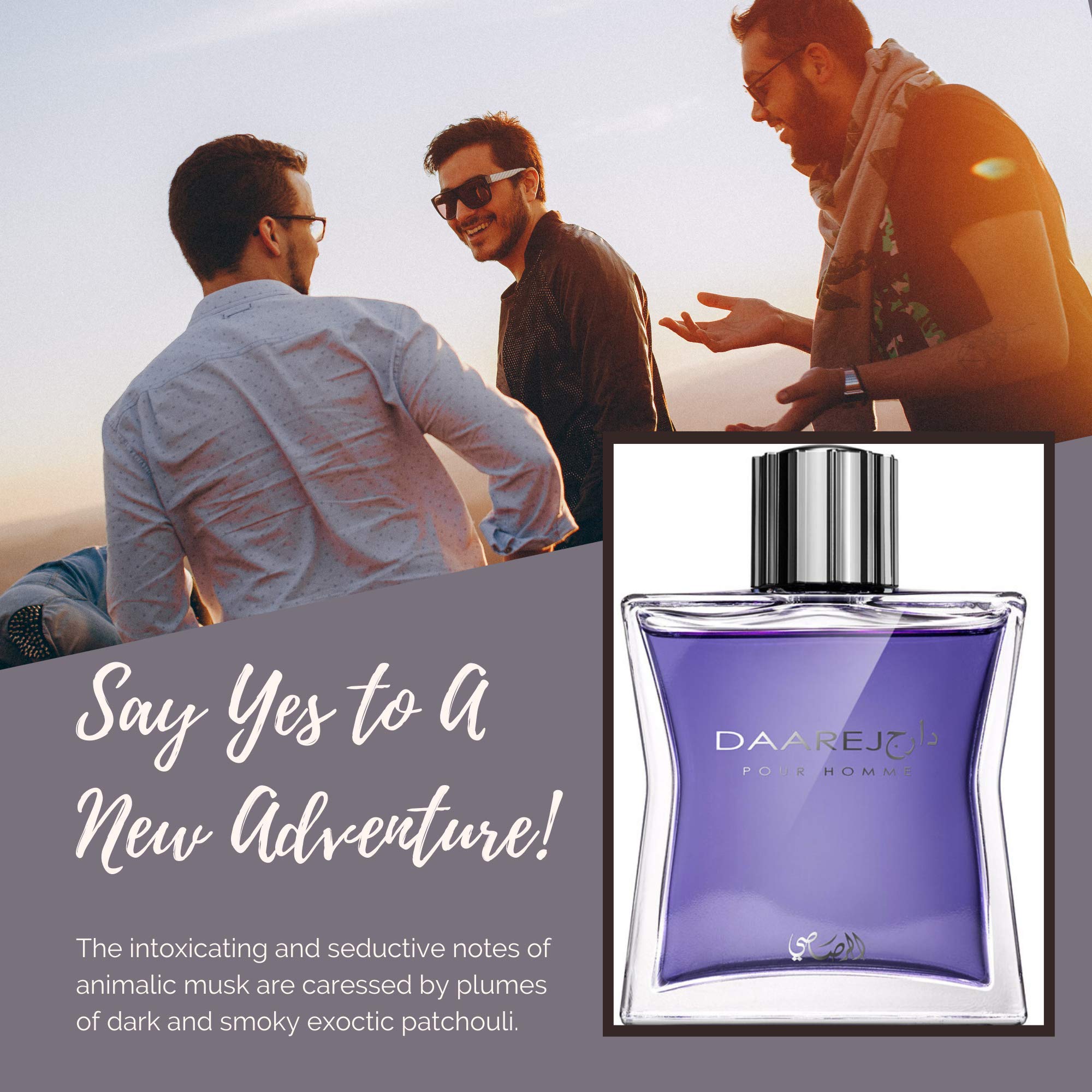 RASASI Dareej for Men EDP cap closeup highlights refined details and scent quality.