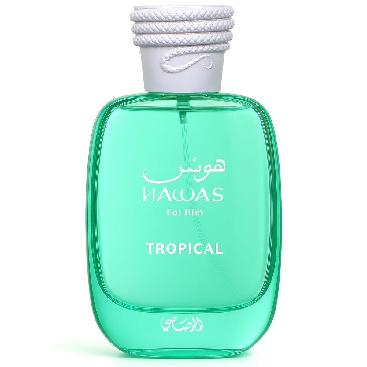Rasasi Hawas Tropical bottle front for fresh daytime fragrance.