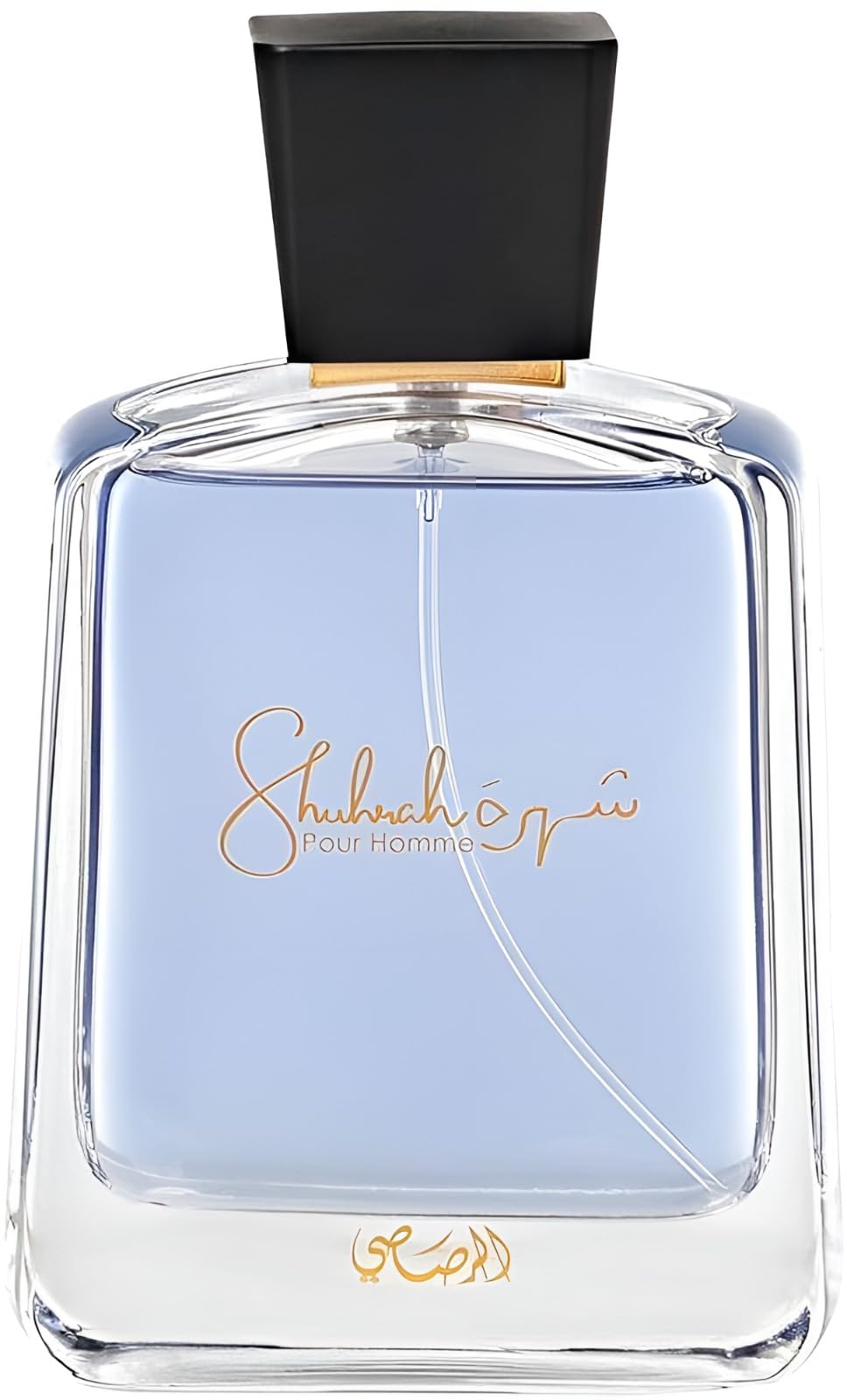 RASASI Shuhrah for Men bottle front view highlighting bold aroma for special occasions.