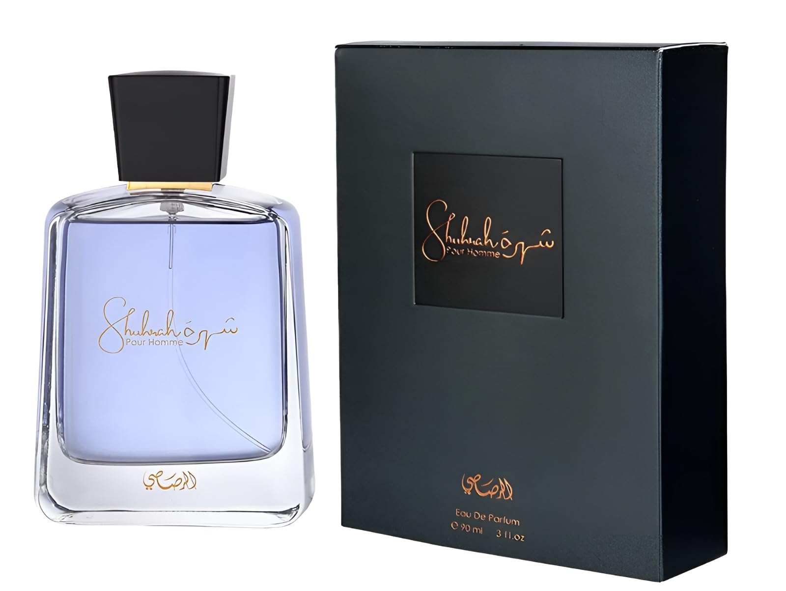 RASASI Shuhrah for Men packaging box showcases premium gift-ready presentation.