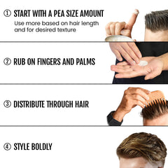 Rascal Original Edgar's Edge Grooming Cream hair-application scene emphasizes flexible shaping for daily routines