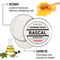 Rascal Original Edgar's Edge Grooming Cream natural-shine image highlights subtle professional luster without greasiness