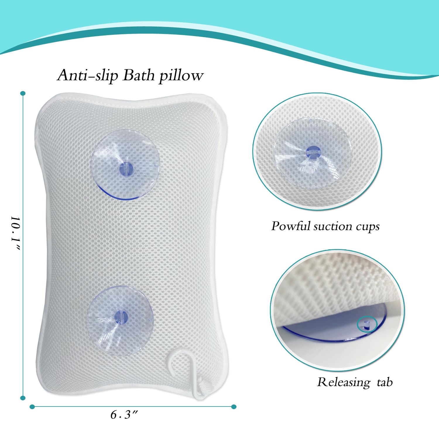 Rasenoo skin-friendly bath pillow with smooth surface