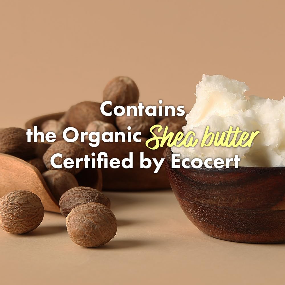 RATED GREEN Real Shea Protein Recharge label closeup highlights organic ingredients.