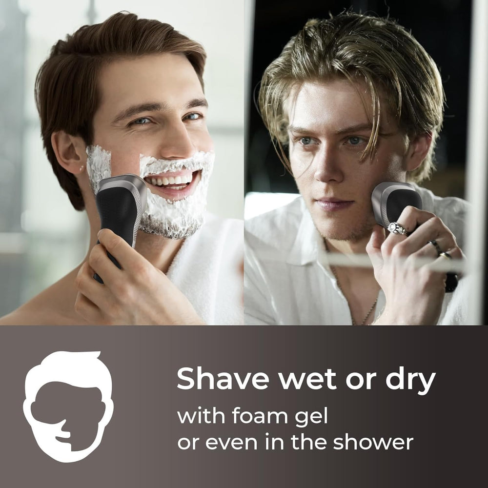 The rategist durable metal body shaving device exhibits rugged durability for busy days.