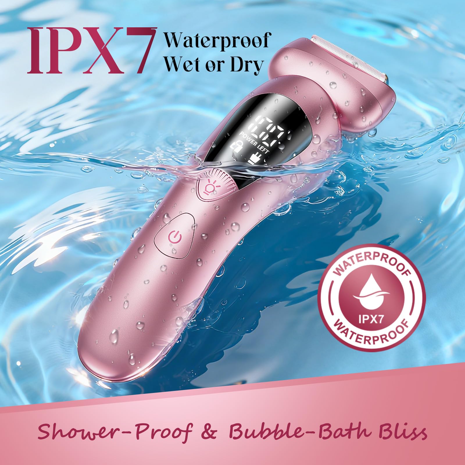 Rategist electric bikini trimmer 3-in-1 blades for versatile hair removal.