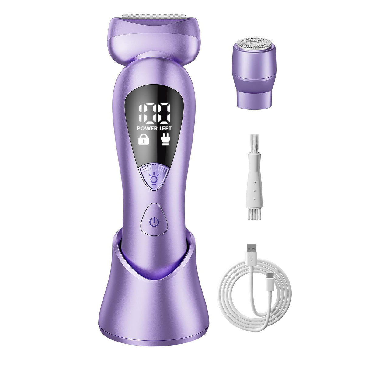 Rategist electric bikini trimmer with LED display for quick battery checks during on-the-go grooming.
