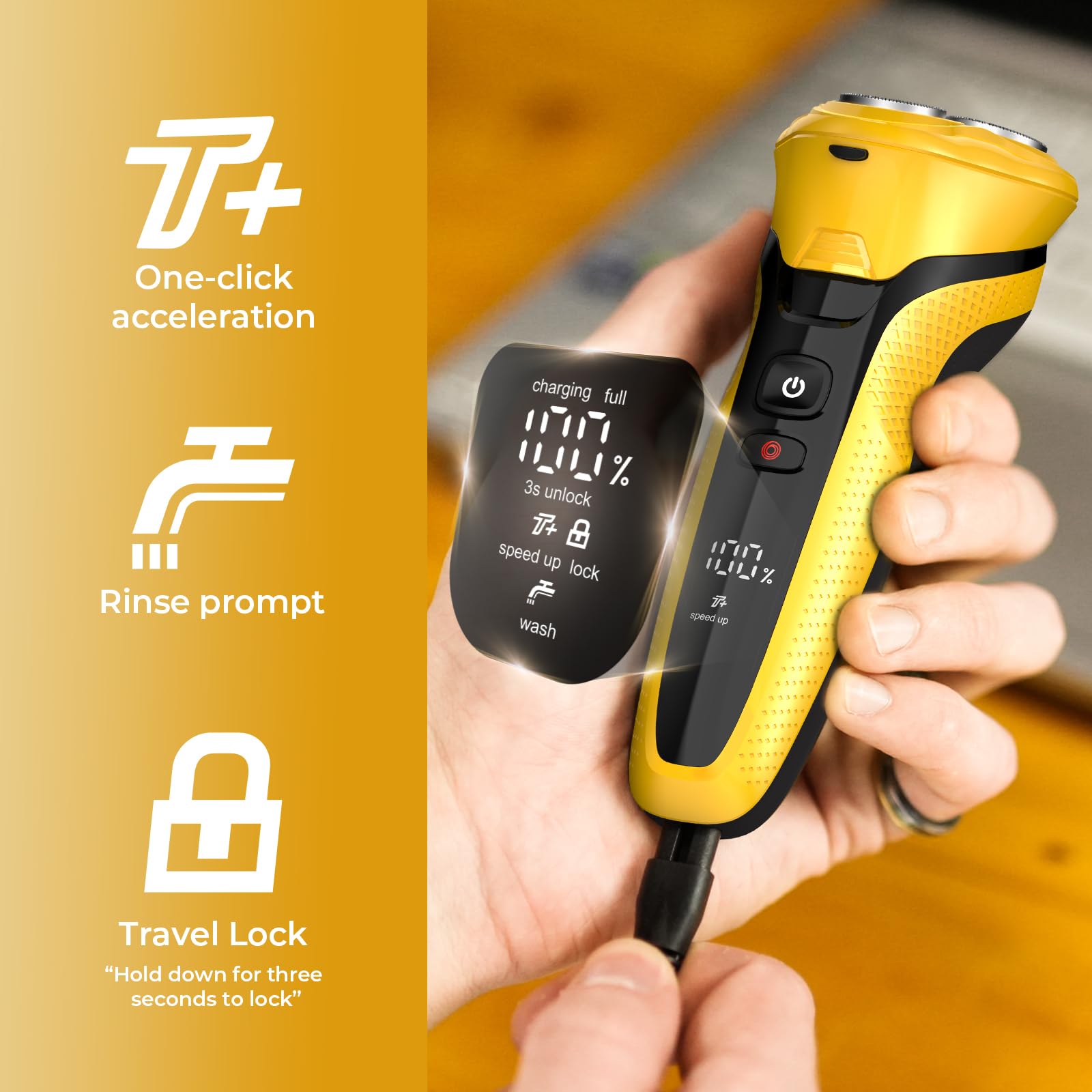 Rategist IPX7 waterproof for wet and dry shaving in any setting