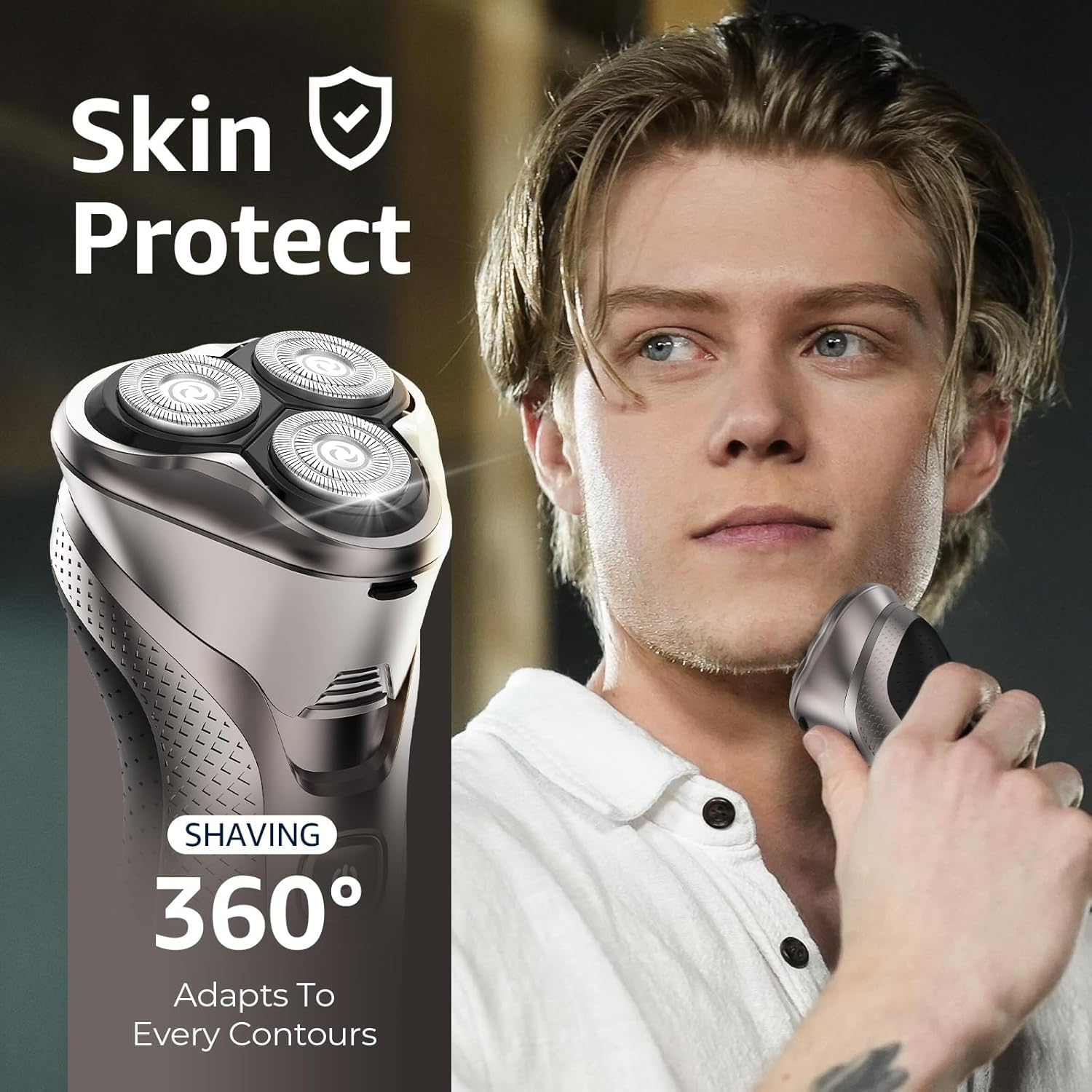 The rategist travel lock activation keeps the razor secure during travel.