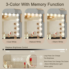 Ratsamee vanity mirror detachable 10x magnifier for detail work