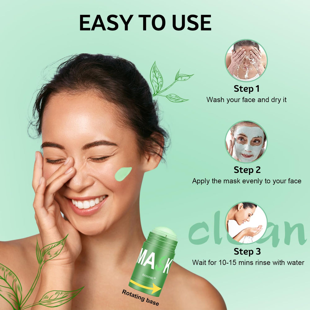 RATYMON Green Tea Face Mask packaging box highlights natural ingredients