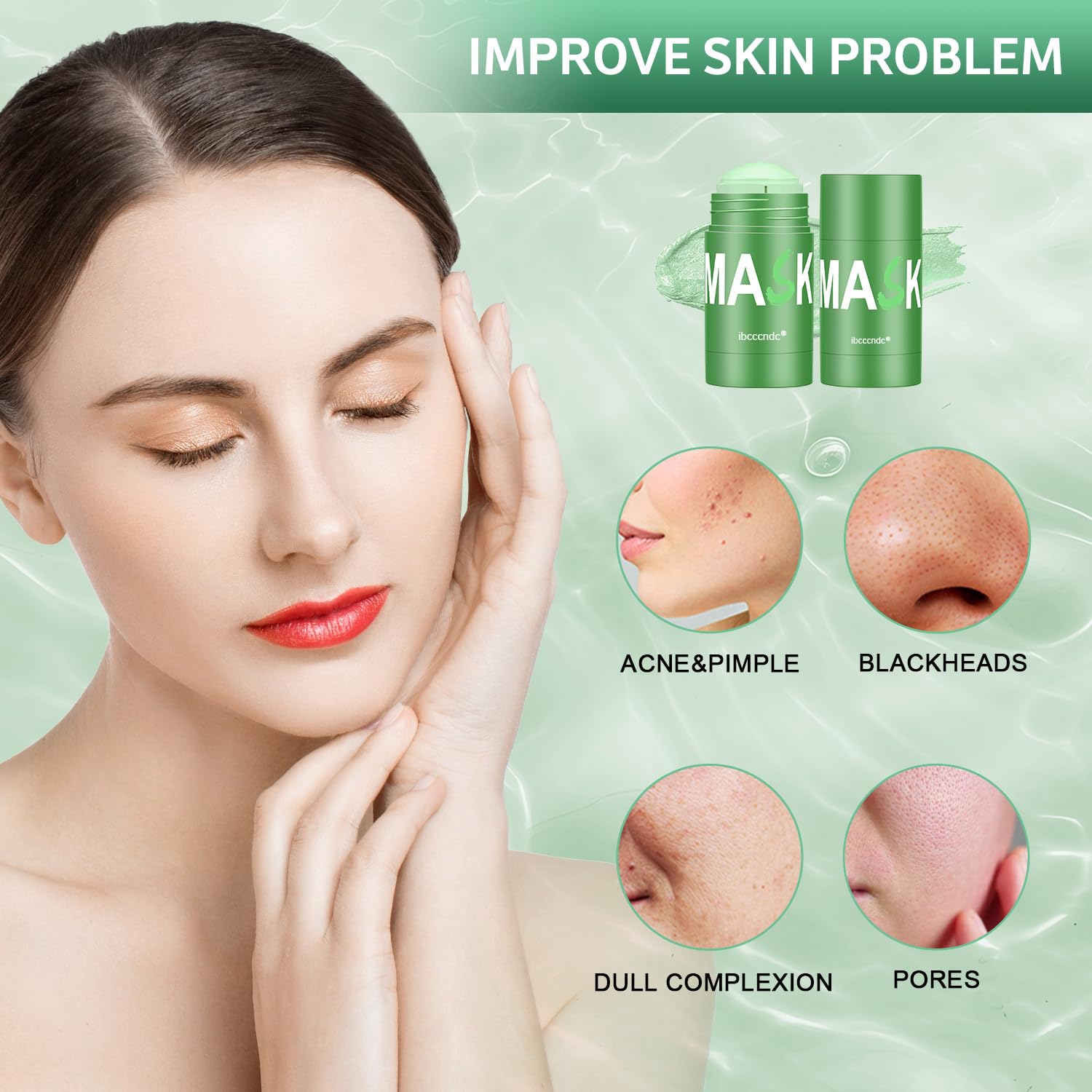 RATYMON Green Tea Face Mask texture appears moisturizing and refreshing