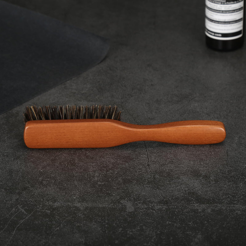 Ravego travel-friendly beard brush with seven-point-five-inch length for easy carrying