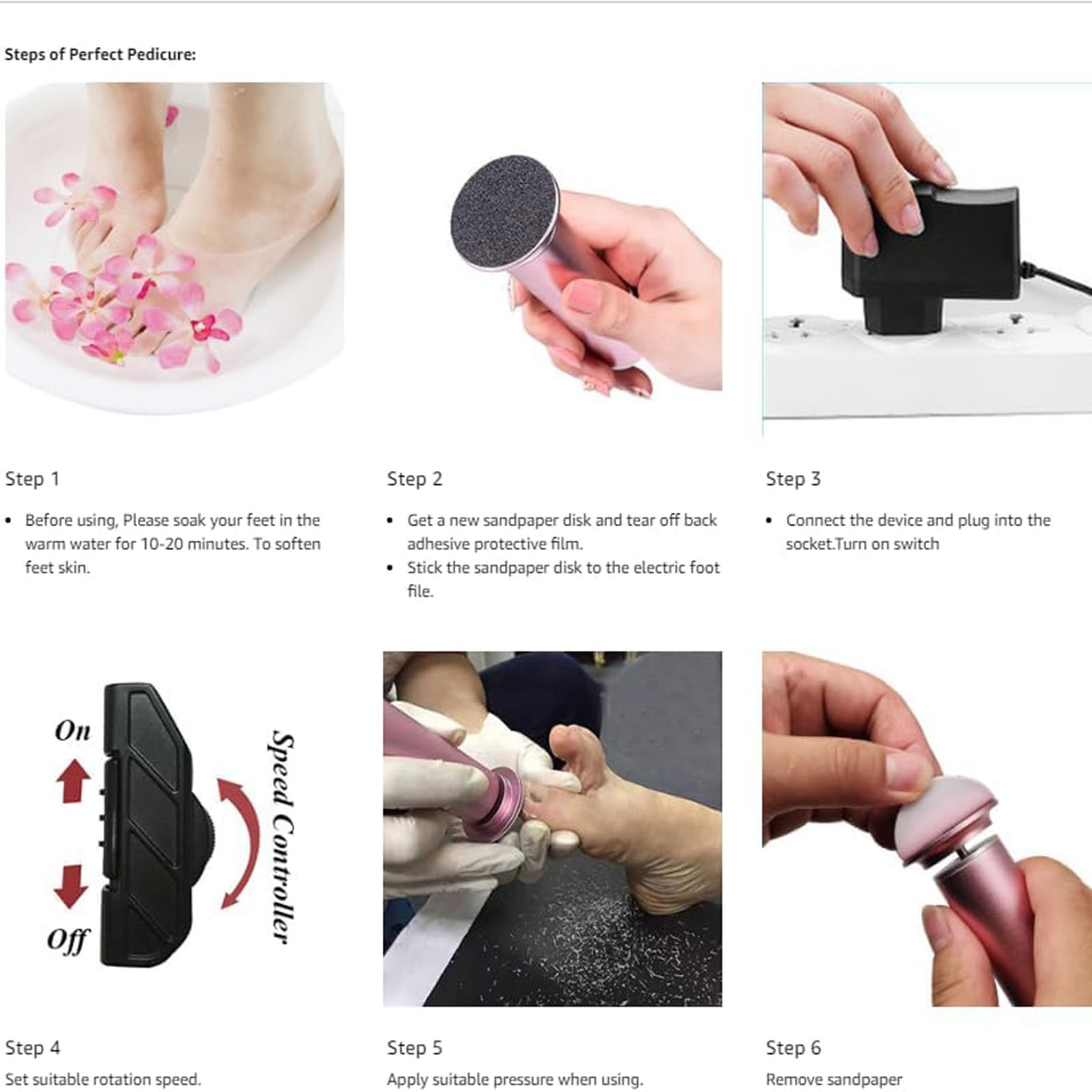 Ravifun callus removal close-up demonstrates effective dry skin softening.