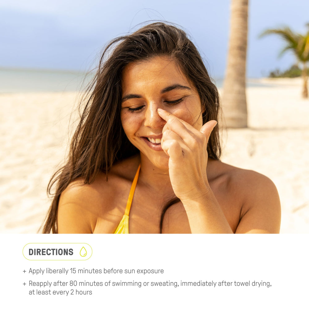 Raw Elements daily moisturizer application yields a velvety matte finish.