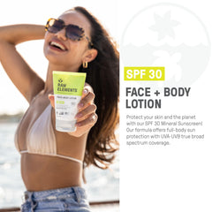 Raw Elements zinc-oxide close-up highlights mineral sun protection on skin.