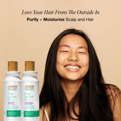 RAW SUGAR Grow Pro conditioner bottle delivering smooth, hydrated strands.