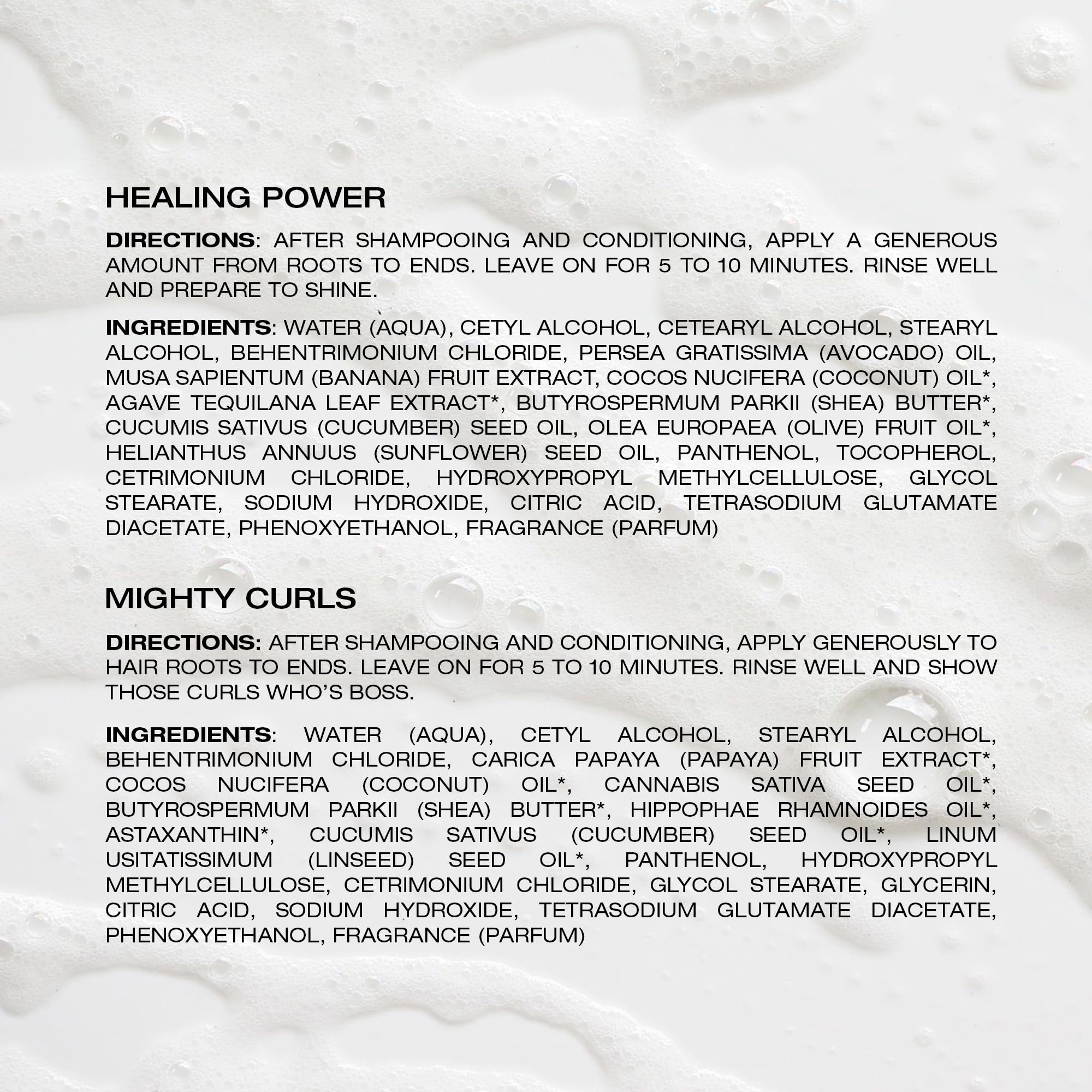 Raw Sugar Hair Masque avocado oil provides deep hydration