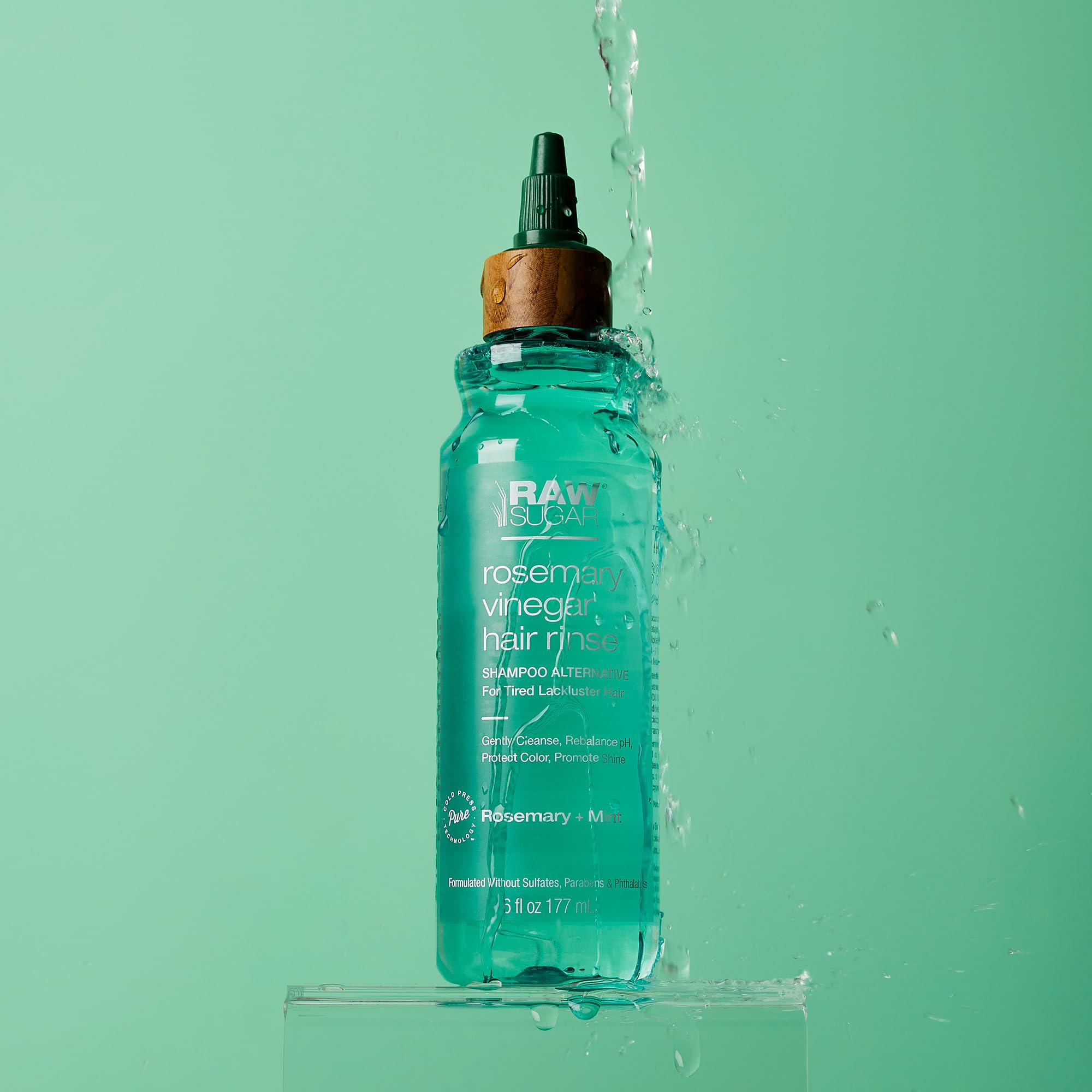 RAW SUGAR packaging made from recycled plastic supports sustainable haircare choices.