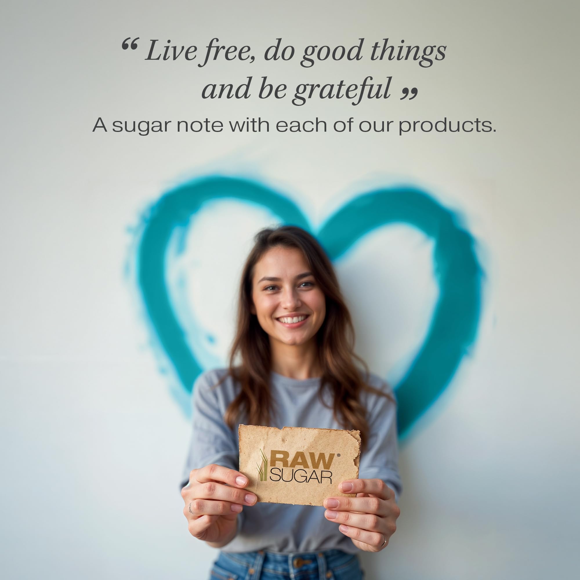 RAW SUGAR Sulfate-free badge closeup reinforces hair-friendly cleansing.